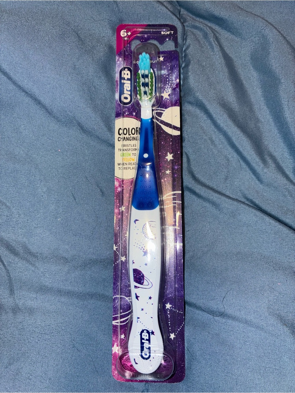 Oral-B Kids Space Toothbrush - Blue & White, Soft Bristles